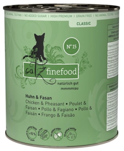 Przejdź do produktu Catz Finefood Classic N.15 Kurczak i Bażant puszka 800g - karma mokra dla kota