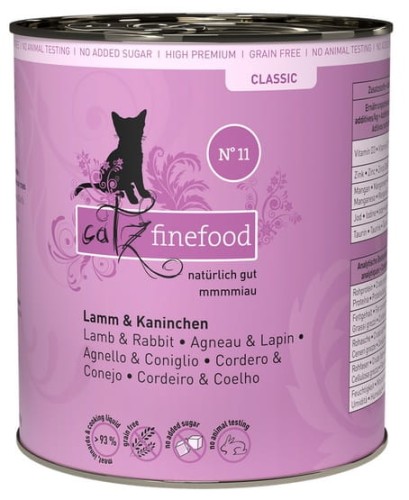 Przejdź do produktu Catz Finefood Classic N.11 Jagnięcina i Królik puszka 800g - karma mokra dla kota