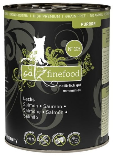 Przejdź do produktu Catz Finefood Purrrr N.105 Łosoś puszka 375g - karma mokra dla kota
