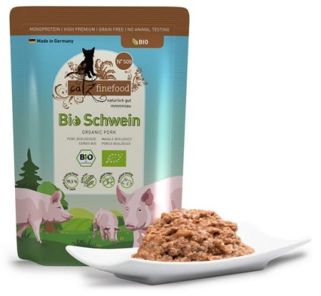Catz Finefood Bio N.509 Wieprzowina saszetka 85g - monobiałkowa, ekologiczna karma mokra dla kota 3