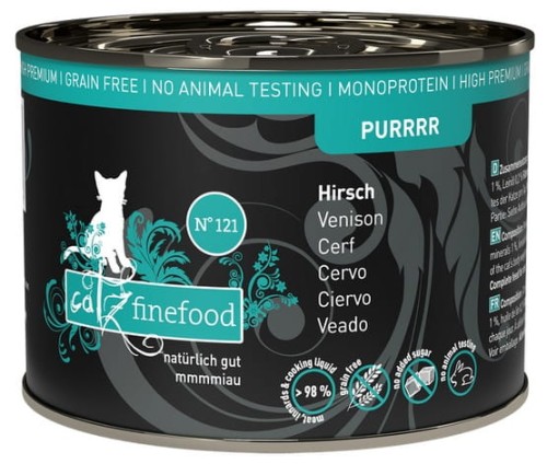 Przejdź do produktu Catz Finefood Purrrr N.121 Jeleń puszka 200g - monobiałkowa karma mokra dla kota