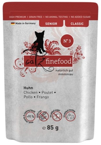 Przejdź do produktu Catz Finefood Classic Senior N.03 Kurczak saszetka 85g - karma mokra dla kota