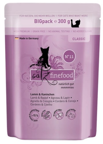 Przejdź do produktu Catz Finefood Classic N.11 Jagnięcina i Królik saszetka 300g - karma mokra dla kota