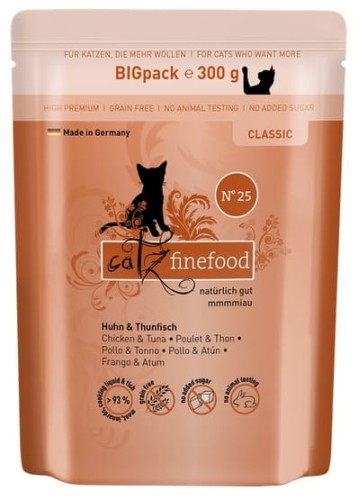 Przejdź do produktu Catz Finefood Classic N.25 Kurczak i Tuńczyk saszetka 300g - karma mokra dla kota