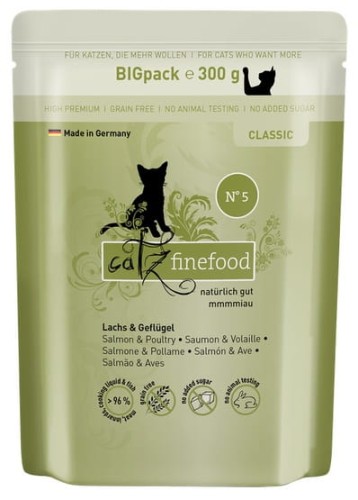 Przejdź do produktu Catz Finefood Classic N.05 Łosoś i drób saszetka 300g - karma mokra dla kota