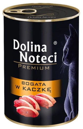 Przejdź do produktu Dolina Noteci Premium Bogata w kaczkę puszka 400g - karma mokra dla kota