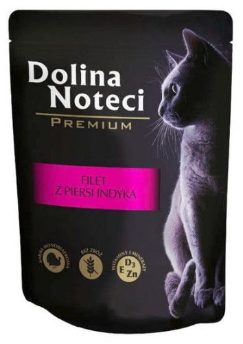 Przejdź do produktu Dolina Noteci Premium Filet z piersi indyka saszetka 85g - karma mokra dla kota