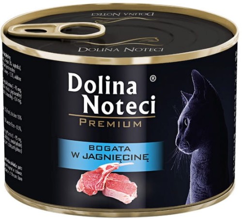 Przejdź do produktu Dolina Noteci Premium Bogata w jagnięcinę puszka 185g - karma mokra dla kota