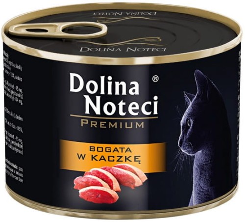 Przejdź do produktu Dolina Noteci Premium Bogata w kaczkę puszka 185g - karma mokra dla kota