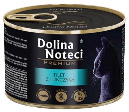 Przejdź do produktu Dolina Noteci Premium Filet z tuńczyka puszka 185g - karma mokra dla kota