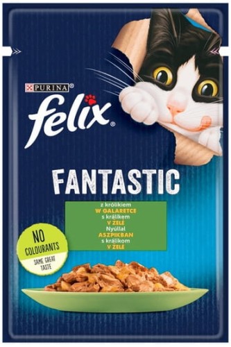 Przejdź do produktu Felix Fantastic Królik w galaretce saszetka 85g - karma mokra dla kota