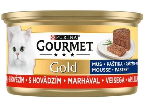 Przejdź do produktu Gourmet Gold Mus z Wołowiną 85g - karma mokra dla kota