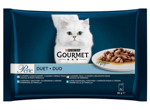 Przejdź do produktu Gourmet Perle Duet Rybny saszetki 4x85g - karma mokra dla kota