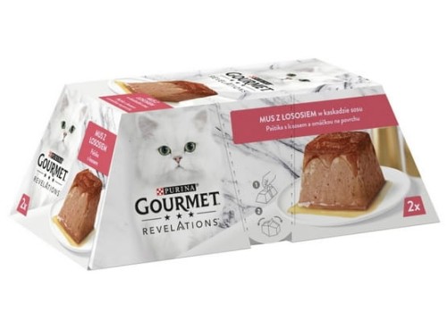 Przejdź do produktu Gourmet Revelations mus z łososiem 2x57g - karma mokra dla kota