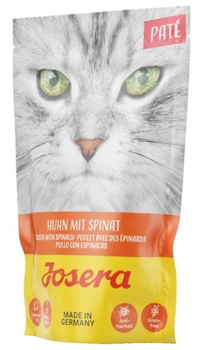 Przejdź do produktu Josera Pasztet Kurczak & szpinak saszetka 85g - karma mokra dla kota