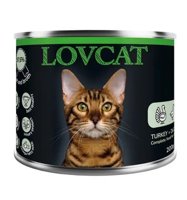 Przejdź do produktu Lovcat Best Turkey & Duck – Indyk i Kaczka - puszka 200g - karma mokra dla kota