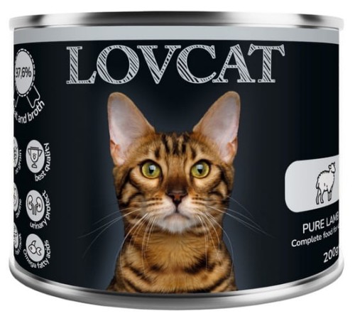 Przejdź do produktu Lovcat Pure Lamb – Jagnięcina - puszka 200g - monobiałkowa karma mokra dla kota