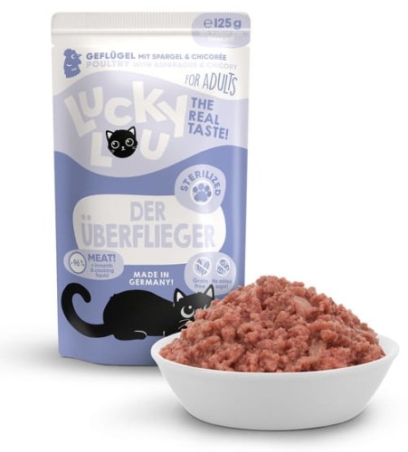 Przejdź do produktu Lucky Lou Lifestage Sterilized Drób saszetka 125g - karma mokra dla kota