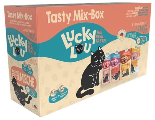 Przejdź do produktu Lucky Lou Lifestage Adult Tasty Mix-Box saszetki 12x125g - karma mokra dla kota