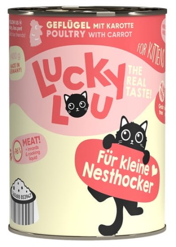 Przejdź do produktu Lucky Lou Lifestage Kitten Drób puszka 400g - karma mokra dla kota