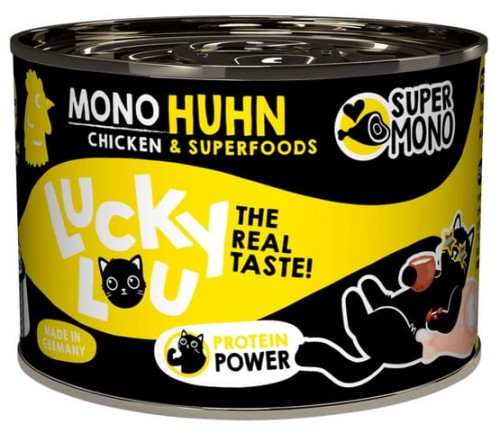 Przejdź do produktu Lucky Lou SuperMono Kurczak puszka 200g - monobiałkowa karma mokra dla kota