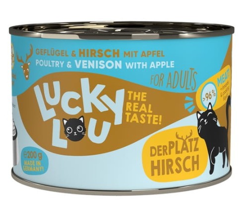 Przejdź do produktu Lucky Lou Lifestage Adult Drób i jeleń puszka 200g - karma mokra dla kota