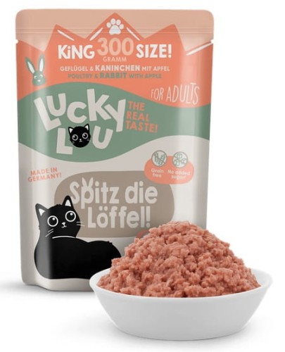 Przejdź do produktu Lucky Lou Lifestage Adult Drób i królik saszetka 300g - karma mokra dla kota