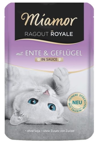 Przejdź do produktu Miamor Ragout Royale z Kaczką i Drobiem w sosie saszetka 100g - karma mokra dla kota