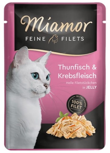 Przejdź do produktu Miamor Feine Filets Tuńczyk & Kraby saszetka 100g - karma mokra dla kota