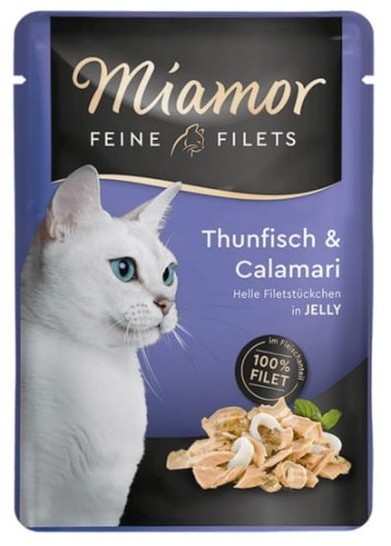 Przejdź do produktu Miamor Feine Filets Tuńczyk & Kalmary saszetka 100g - karma mokra dla kota