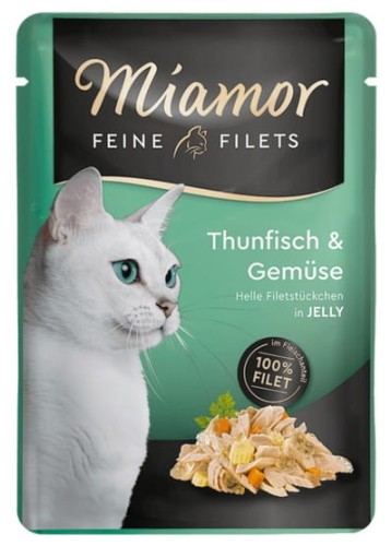 Przejdź do produktu Miamor Feine Filets Tuńczyk & Warzywa saszetka 100g - karma mokra dla kota