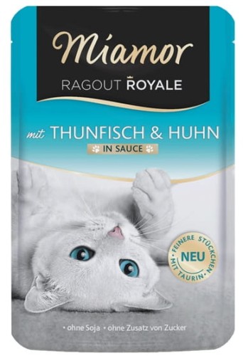 Przejdź do produktu Miamor Ragout Royale z Tuńczykiem i Kurczakiem w sosie saszetka 100g - karma mokra dla kota