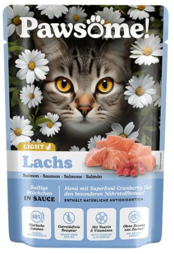 Przejdź do produktu Pawsome Adult Light Lachs - łosoś saszetka 85g - karma mokra dla kota