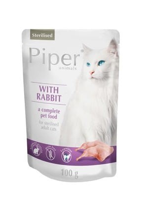 Przejdź do produktu Piper Sterilised Królik saszetka 100g - karma mokra dla kota