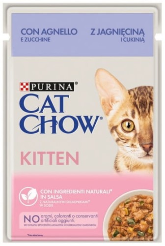 Przejdź do produktu Purina Cat Chow Kitten Jagnięcina saszetka 85g - karma mokra dla kota