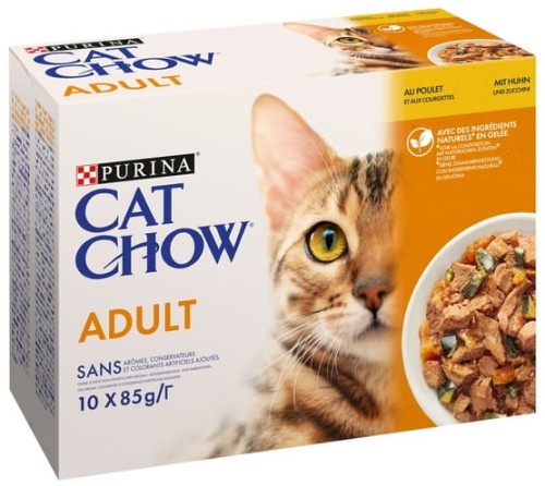 Przejdź do produktu Purina Cat Chow Kurczak i cukinia saszetki 10x85g - karma mokra dla kota