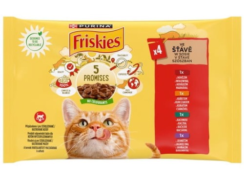 Przejdź do produktu Friskies Mix mięsny w sosie saszetki 4x85g - karma mokra dla kota