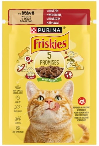 Przejdź do produktu Friskies Wołowina saszetka 85g - karma mokra dla kota