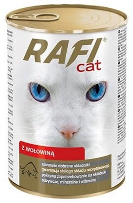 Przejdź do produktu Rafi Wołowina w sosie 415g - karma mokra dla kota