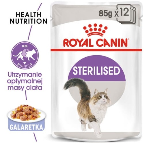 Przejdź do produktu Royal Canin Sterilised w galaretce – karma mokra dla kotów dorosłych, sterylizowanych saszetka 85g
