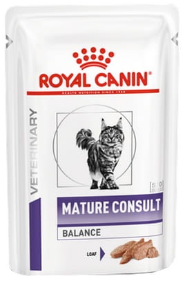 Przejdź do produktu Royal Canin Veterinary Care Mature Consult Balance Cat saszetka 85g - karma weterynaryjna dla kota