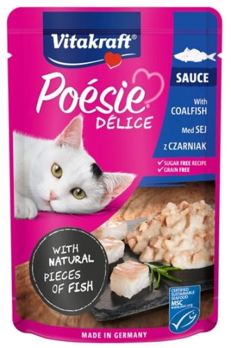 Przejdź do produktu Vitakraft Poesie Deli Sauce czarniak saszetka 85g - karma mokra dla kota