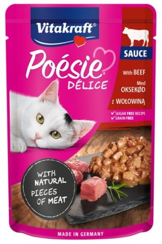 Przejdź do produktu Vitakraft Poesie Deli Sauce wołowina saszetka 85g - karma mokra dla kota
