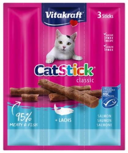 Przejdź do produktu Vitakraft Cat Stick Classic Łosoś 18g [18201] - przysmak dla kota