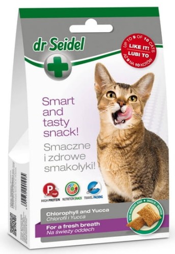 Przejdź do produktu Dr Seidel Smakołyki dla kotów na świeży oddech 50g - przysmak dla kota