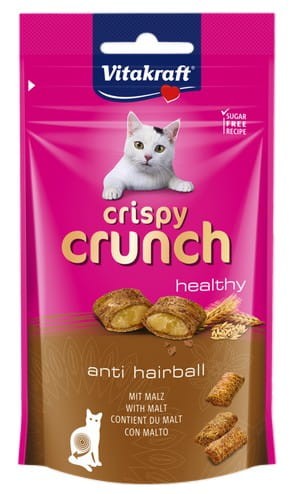 Przejdź do produktu Vitakraft Cat Crispy Crunch Anti Hairball słód 60g [2428811] - przysmak dla kota