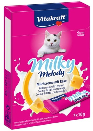 Przejdź do produktu Vitakraft Cat Milky Melody krem z mleka i sera 70g [28819] - przysmak dla kota
