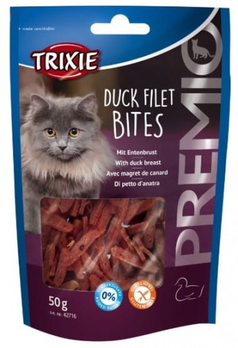 Przejdź do produktu Trixie Premio Duck Filets Bites - filety z kaczki 50g [42716] - przysmak dla kota