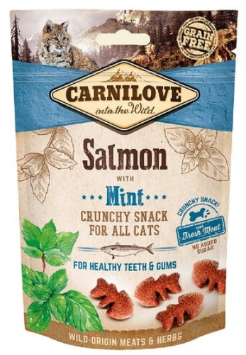 Przejdź do produktu Carnilove Cat Snack Fresh Crunchy Salmon+Mint 50g - monobiałkowy przysmak dla kota