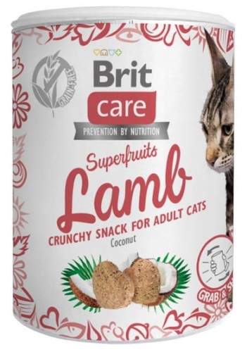 Przejdź do produktu Brit Care Cat Snack Superfruits Lamb 100g - przysmak dla kota
